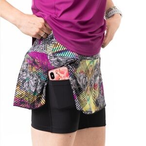 Mana Threads Terra Skort Graffiti Bloom Activewear Ladies Medium